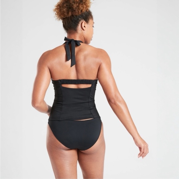 36D/DD Tall Sculpted Halter Swim Tankini in Black. Has underwire. NWOT - Picture 2 of 10